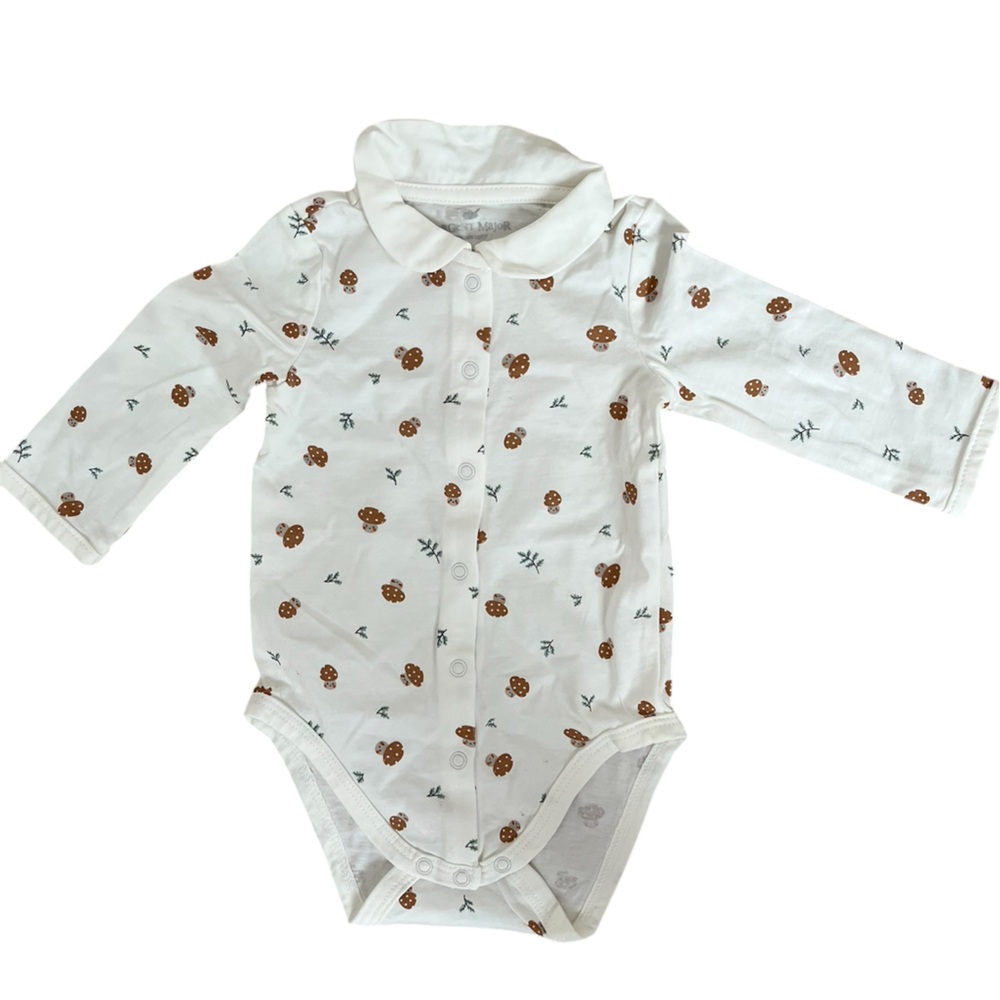 Charming Floral White Baby Bodysuit